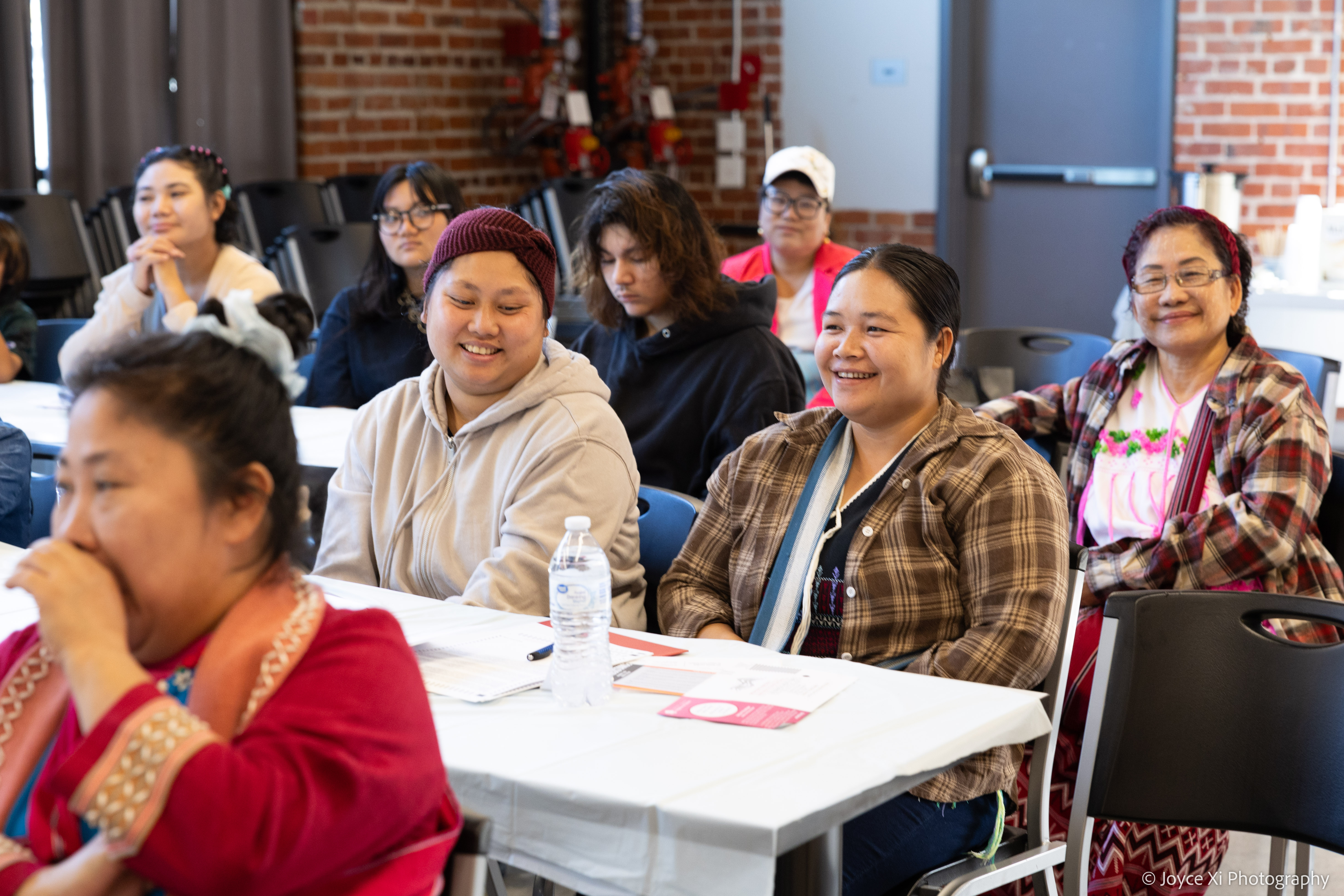 A group of community members from CA Karen Youth Collective at a Know Your Voting Rights workshop.