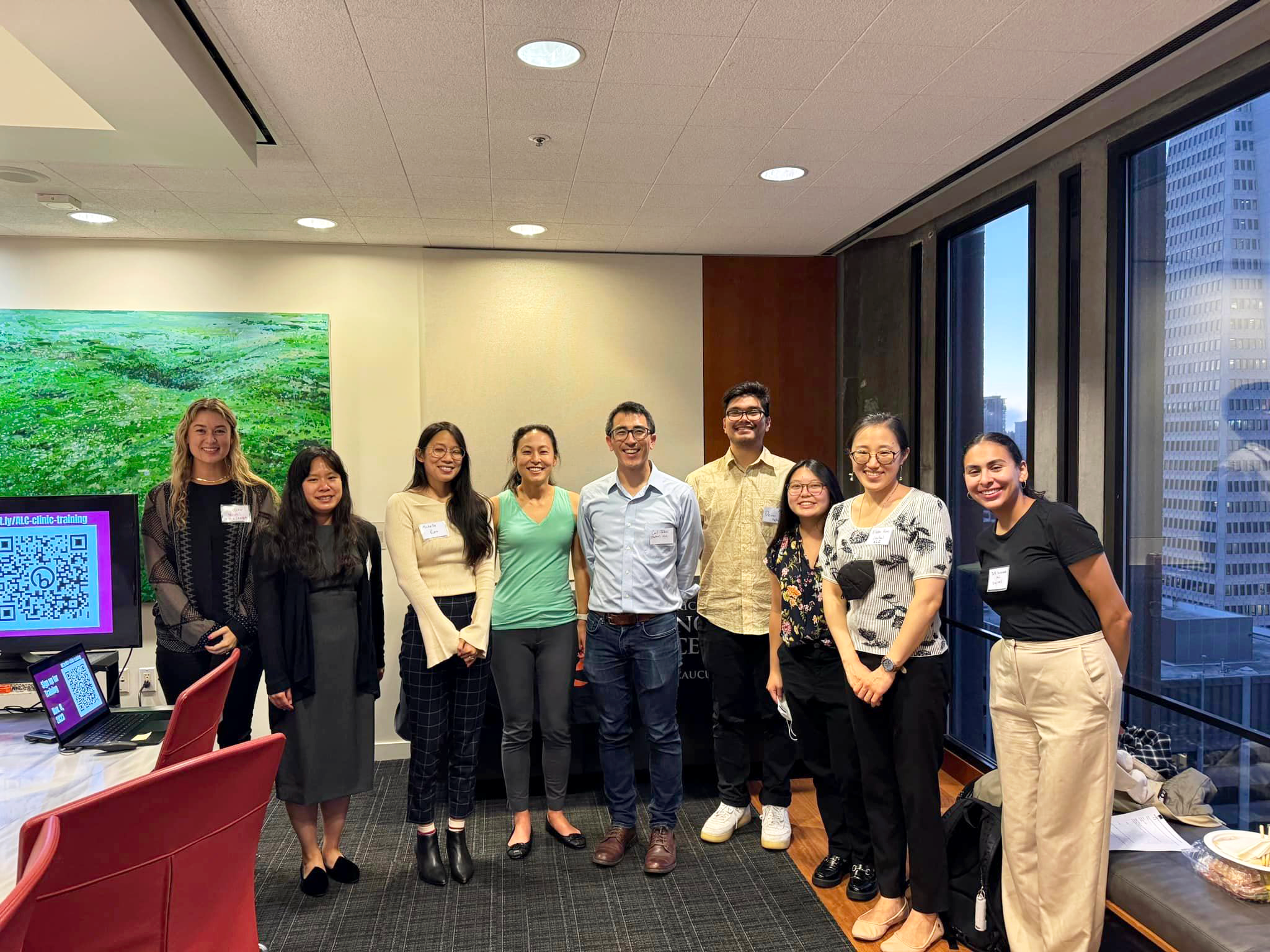 The Asian Law Caucus Criminal Justice Reform team gathered with attorneys from the Asian American Bar Association of the Greater Bay Area to introduce the legal clinic.