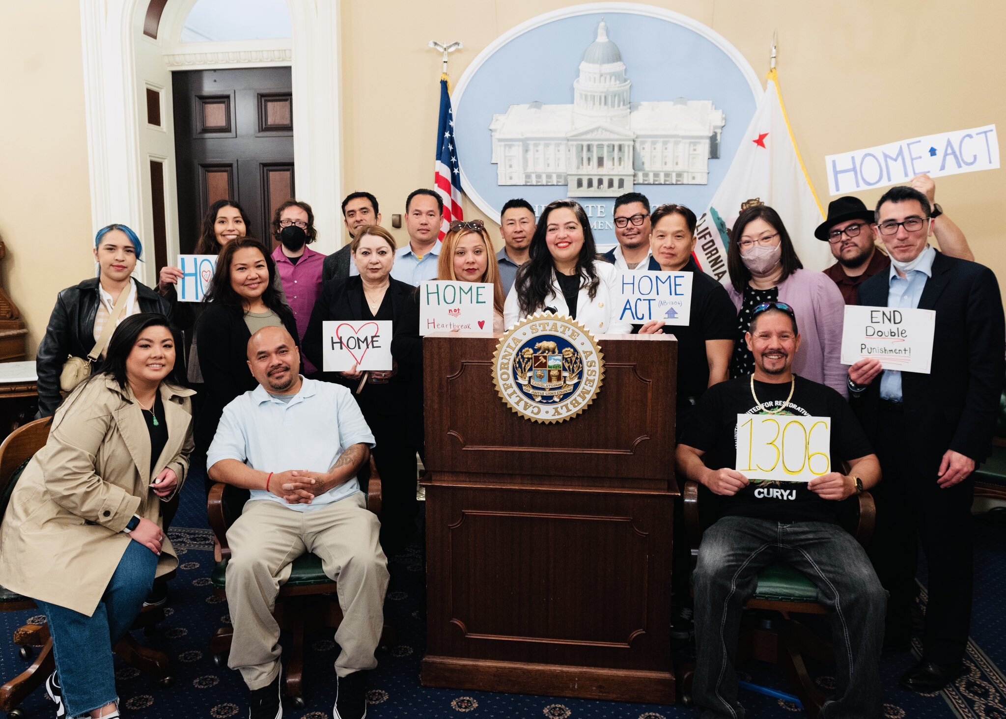 Assemblymember Wendy Carrillo and community members and advocates from across the state hold a press conference to introduce the HOME Act (AB 1306)