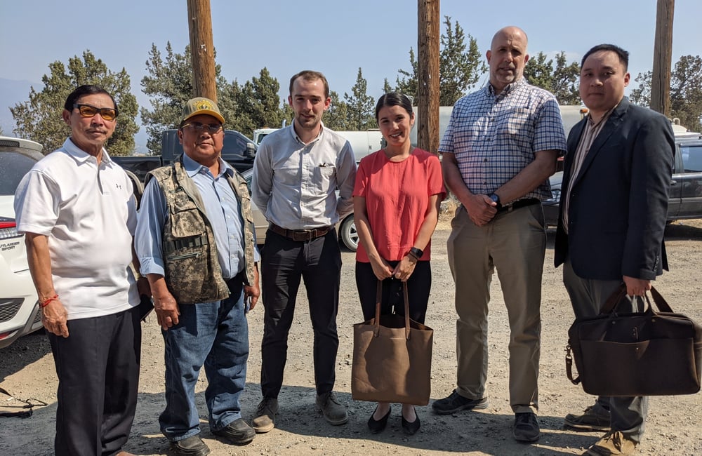 6 people in ACLU and ALC's legal team pose together for a photo in Siskiyou County.