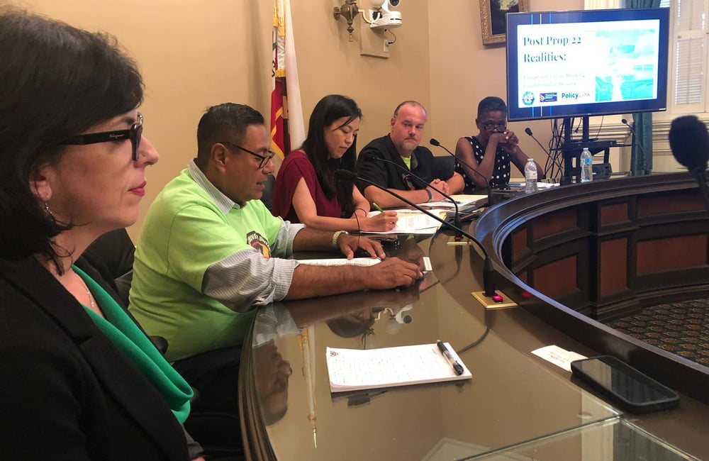 Uber and Lyft drivers, Rideshare Drivers United, PolicyLink, and Asian Law Caucus brief state legislators on the impacts of Prop 22 and how California can strengthen drivers' job security and safety.