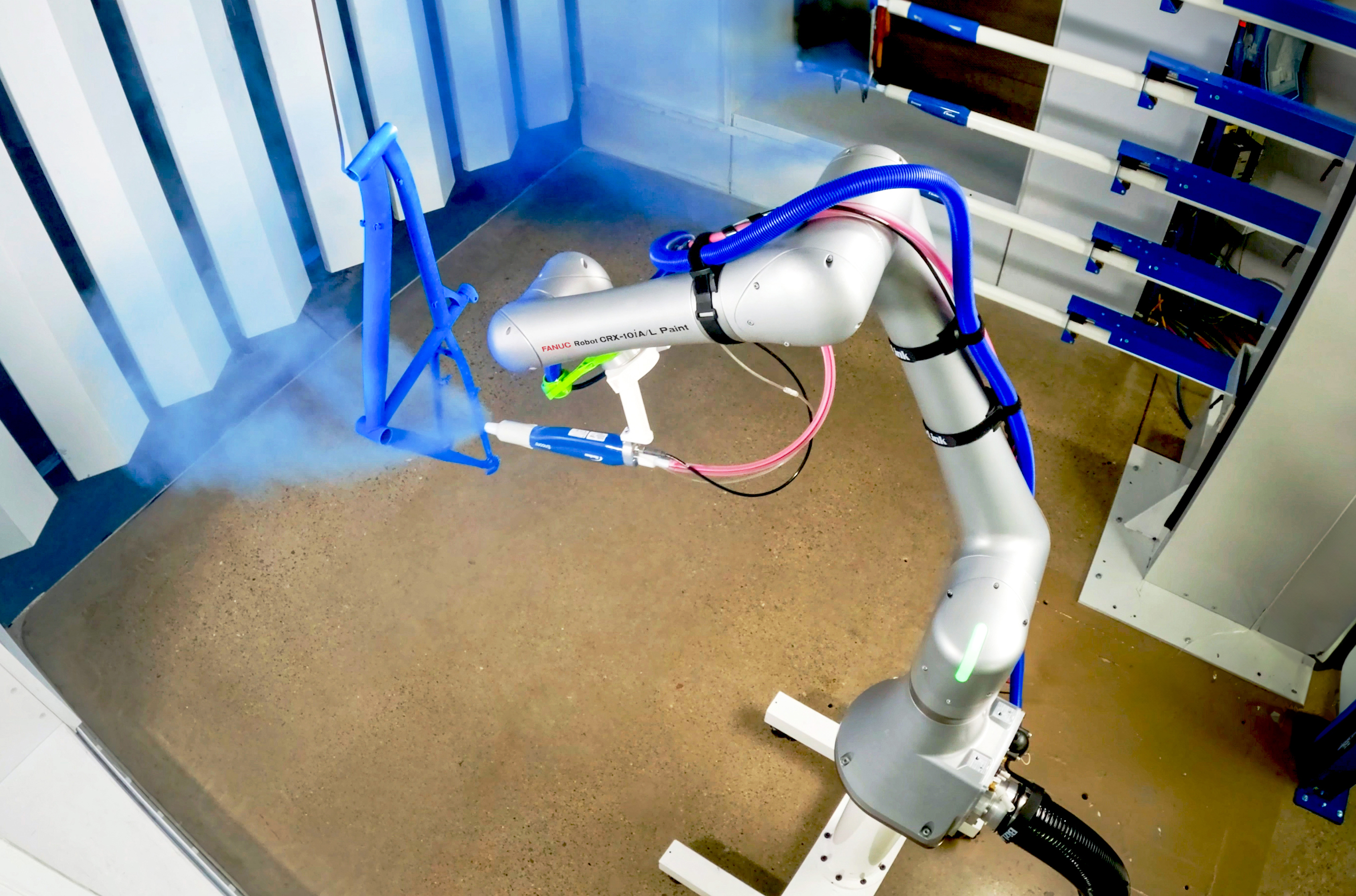 CRX-10iA/L Paint painting a bike frame