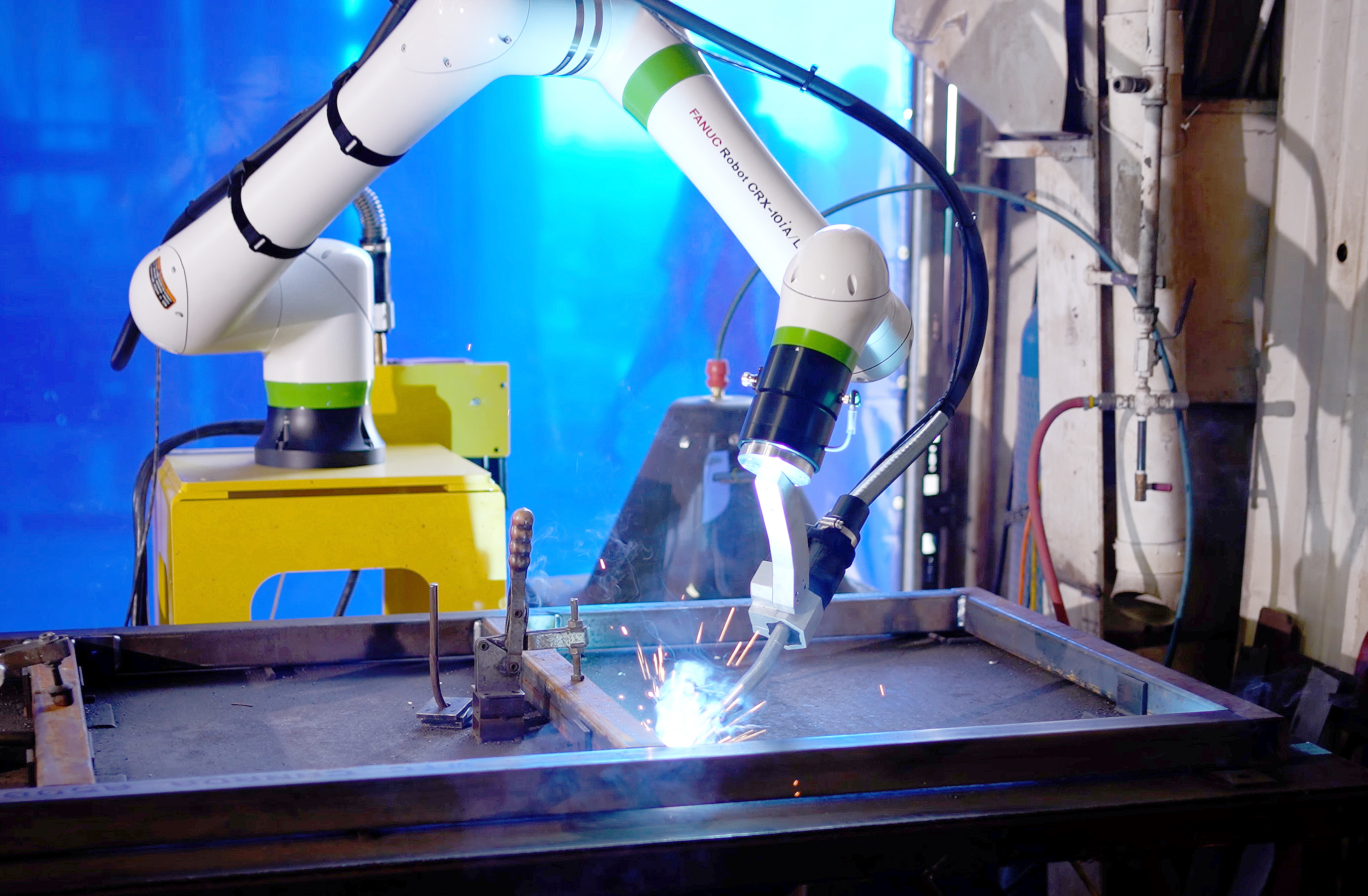 FANUC CRX-10iA/L cobot performing welding