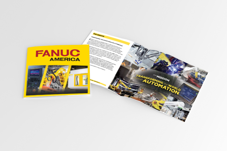 FANUC America Media Resources Page Corporate Brochure Mockup