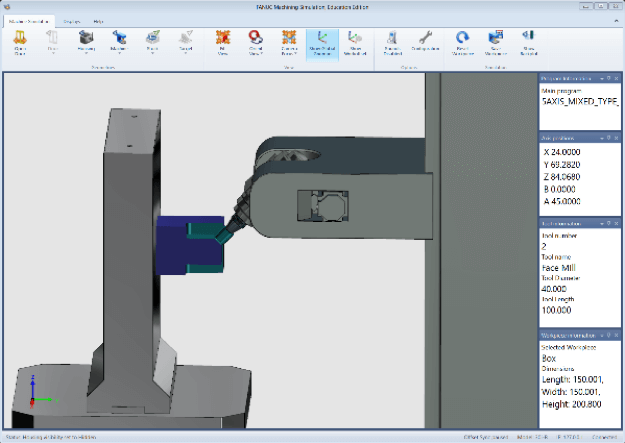 Fanuc 5 axis machining simulation