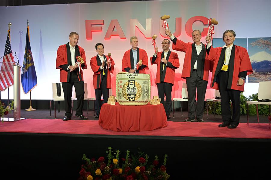 Grand opening sake barrel ceremony