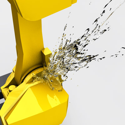 M 710ic robot water beam banner