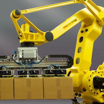 M410ic 185 robot boxes lifting banner