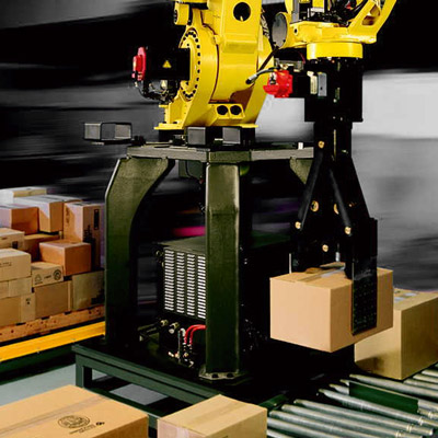 M410ic robot palletising boxes banner