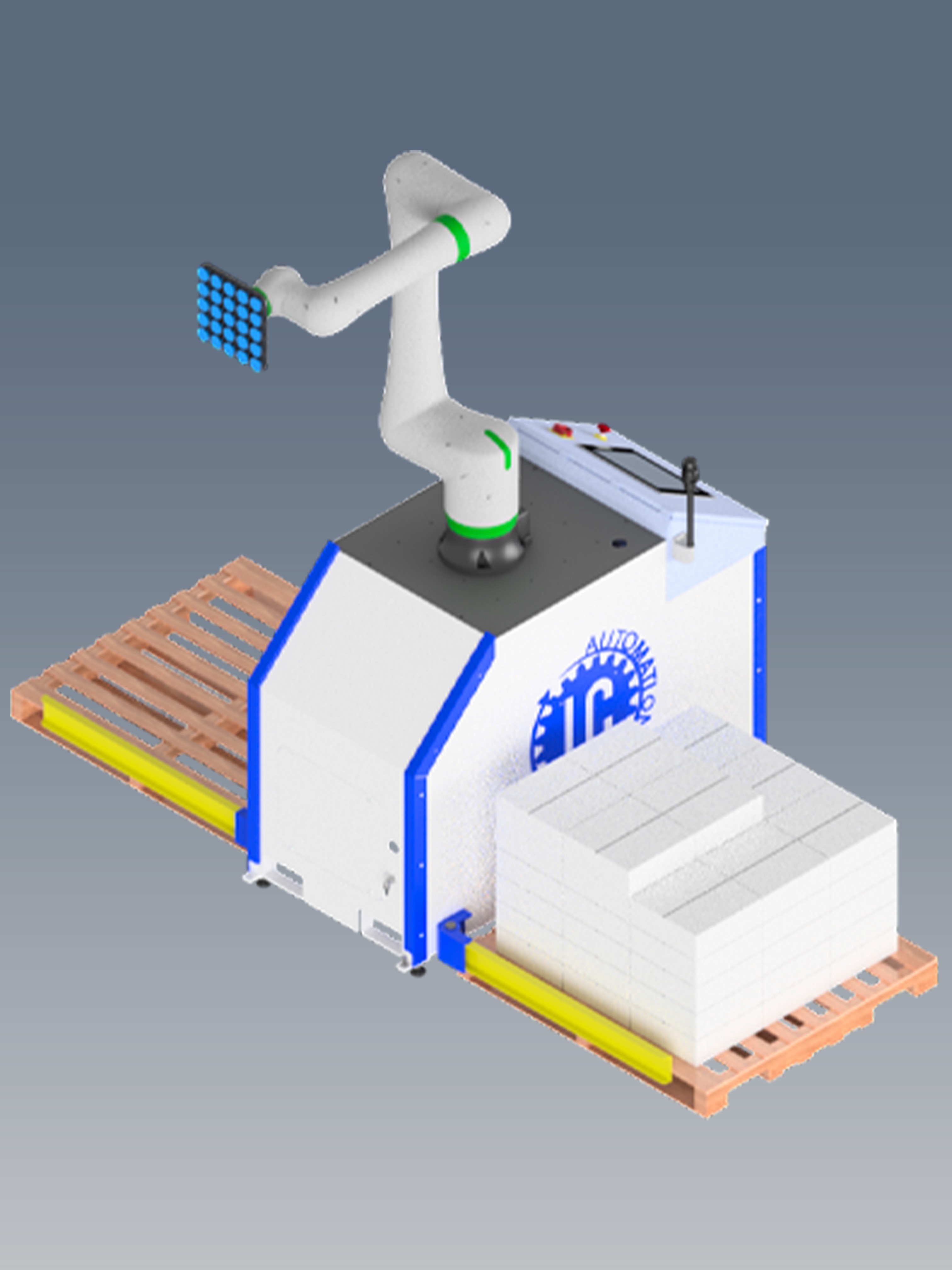 Smart Pallet 1000 FANUC Cobot Go Render 1