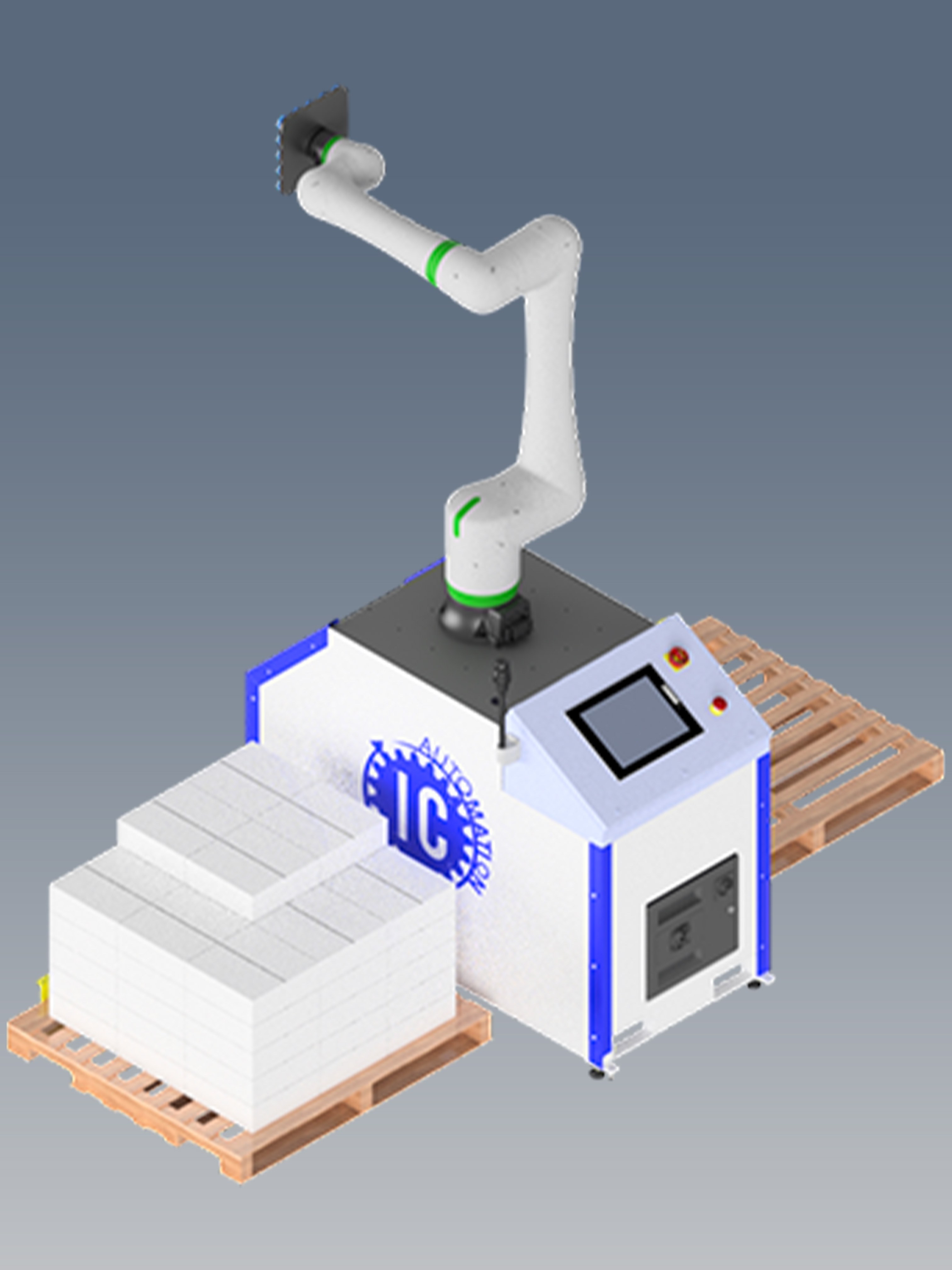 Smart Pallet 1000 FANUC Cobot Go Render 3