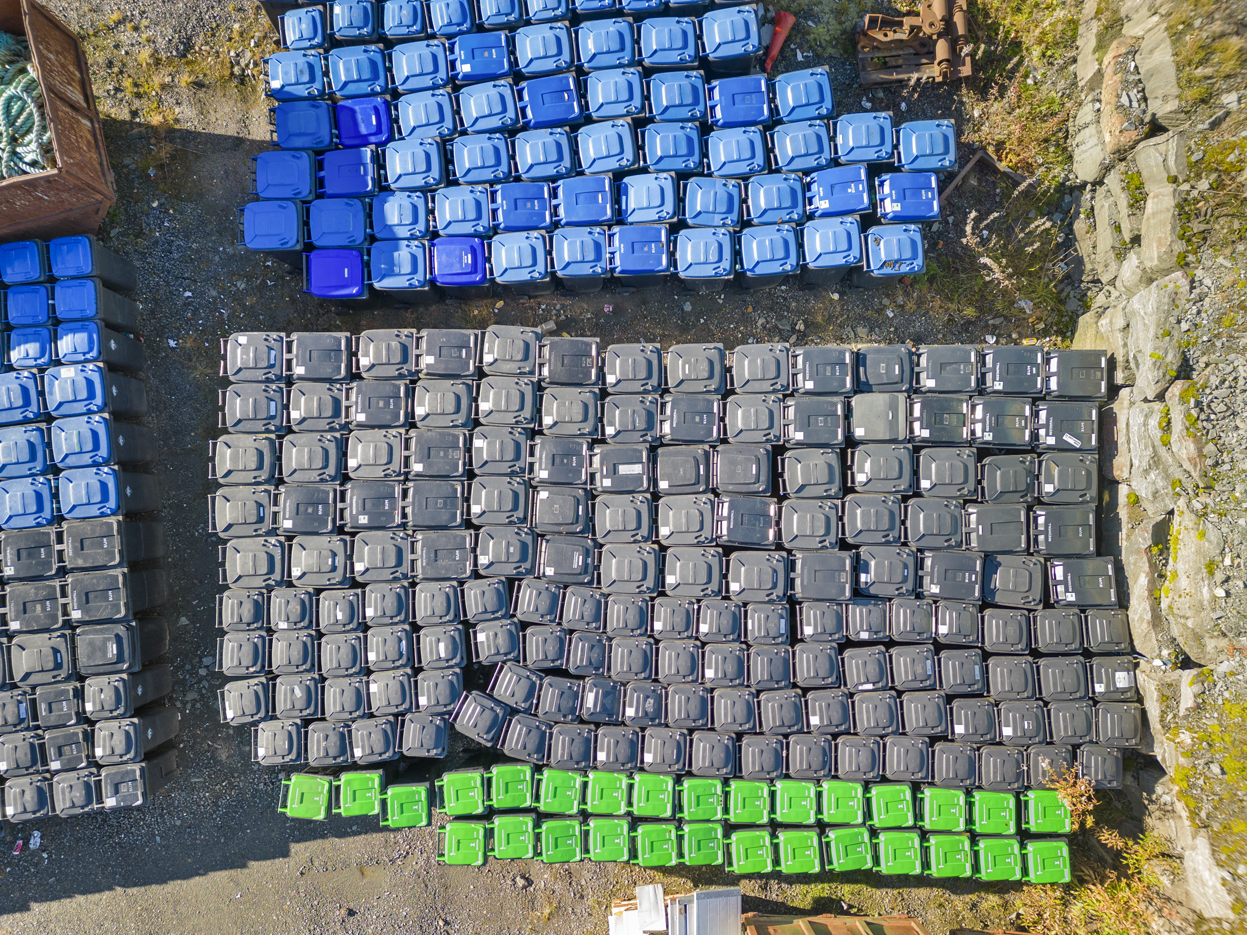 Oversiktsbilde av dunkar