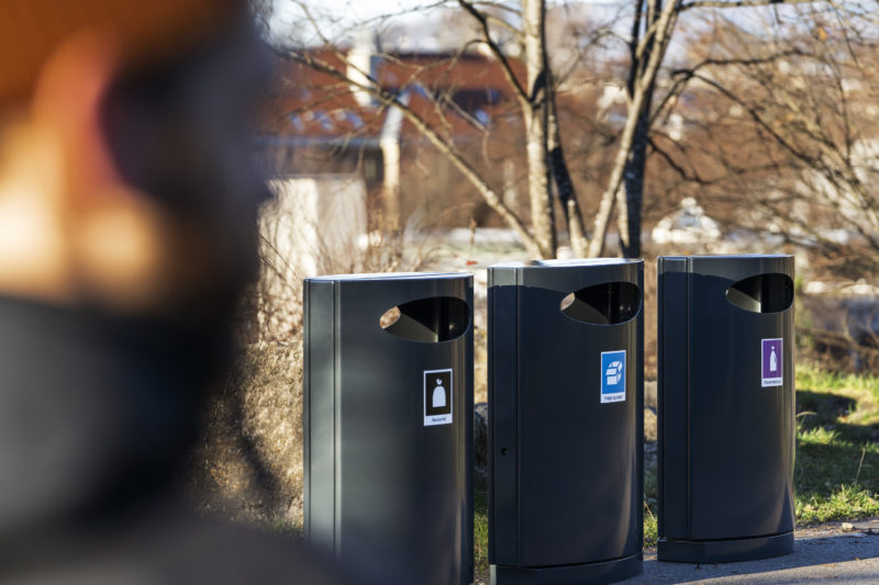 Sortering av ulike avfallstypar