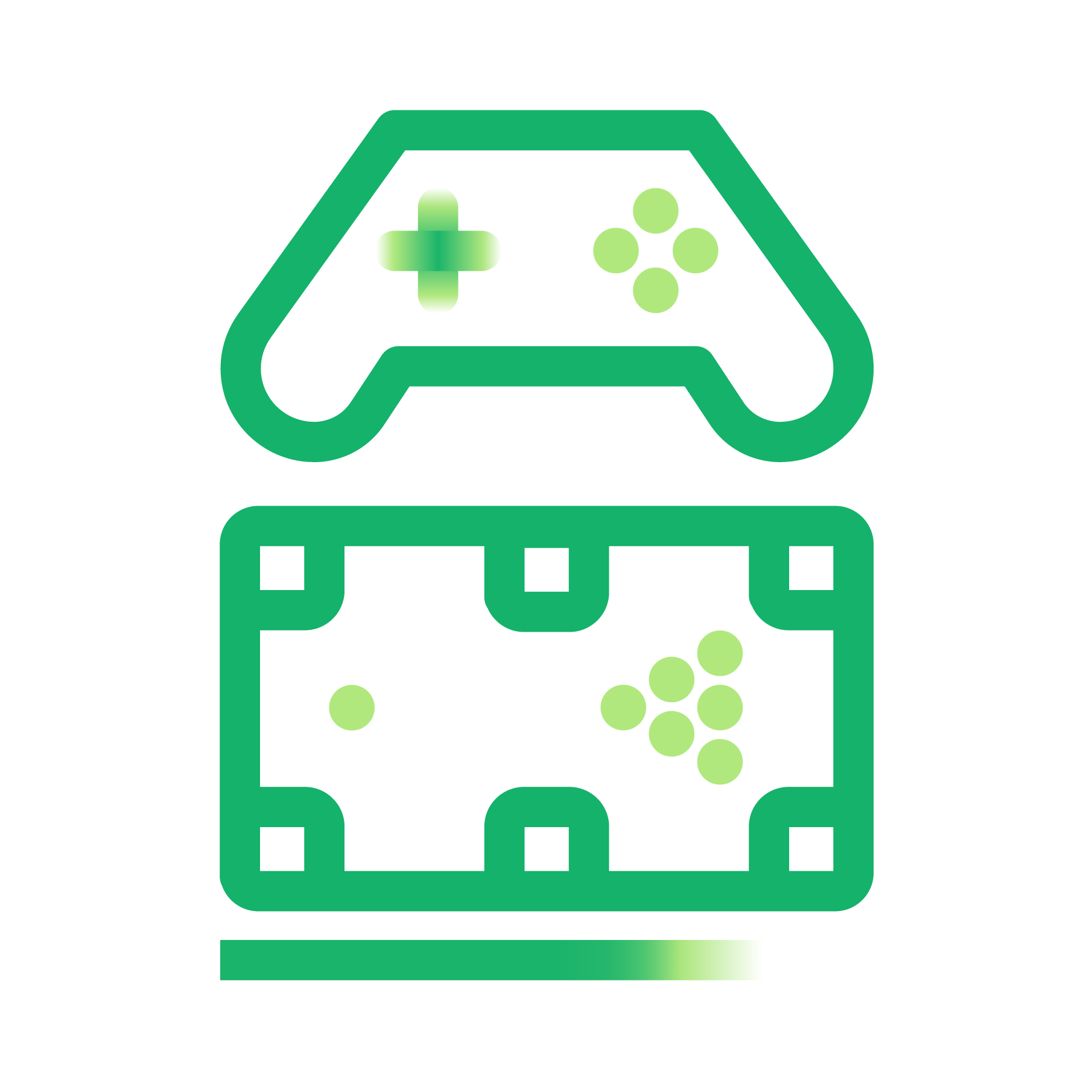 Glass Bottle Icons D4 Games Room Green