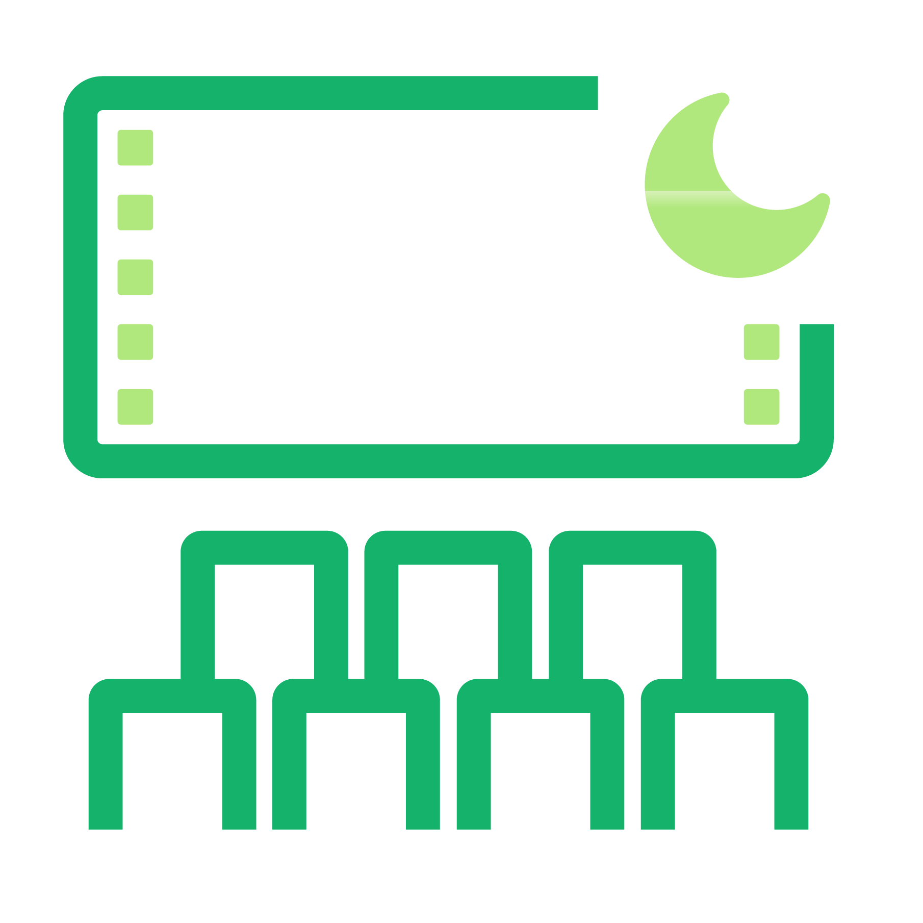 Glass Bottle Icons D4 Outdoor Cinema Green