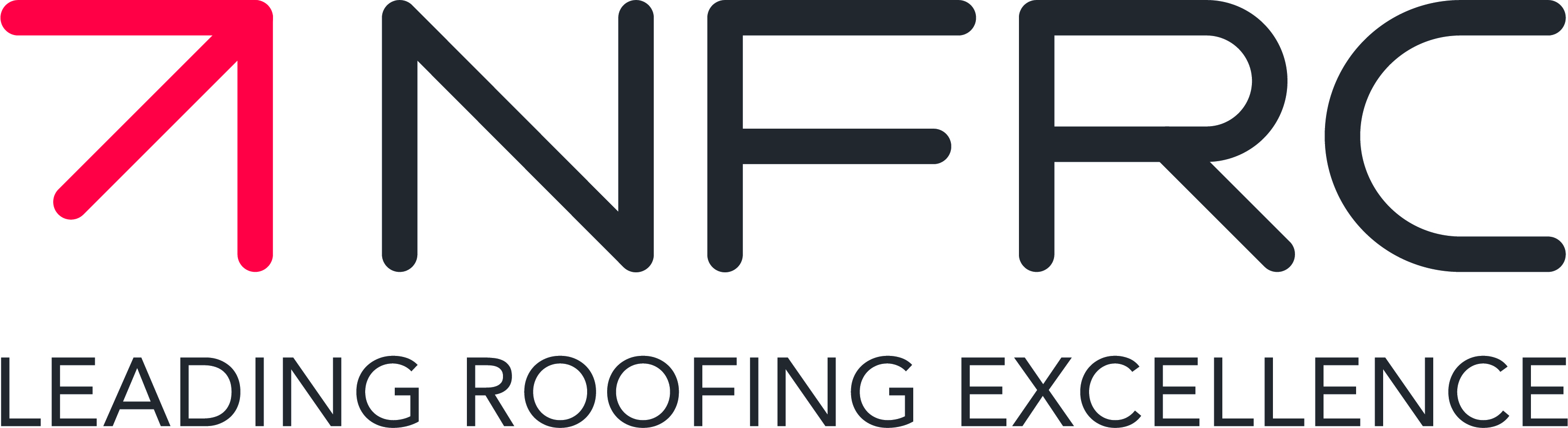 Red and dark grey geometric logo spelling "ANFRC" with "LEADING ROOFING EXCELLENCE" text beneath in grey sans-serif font.