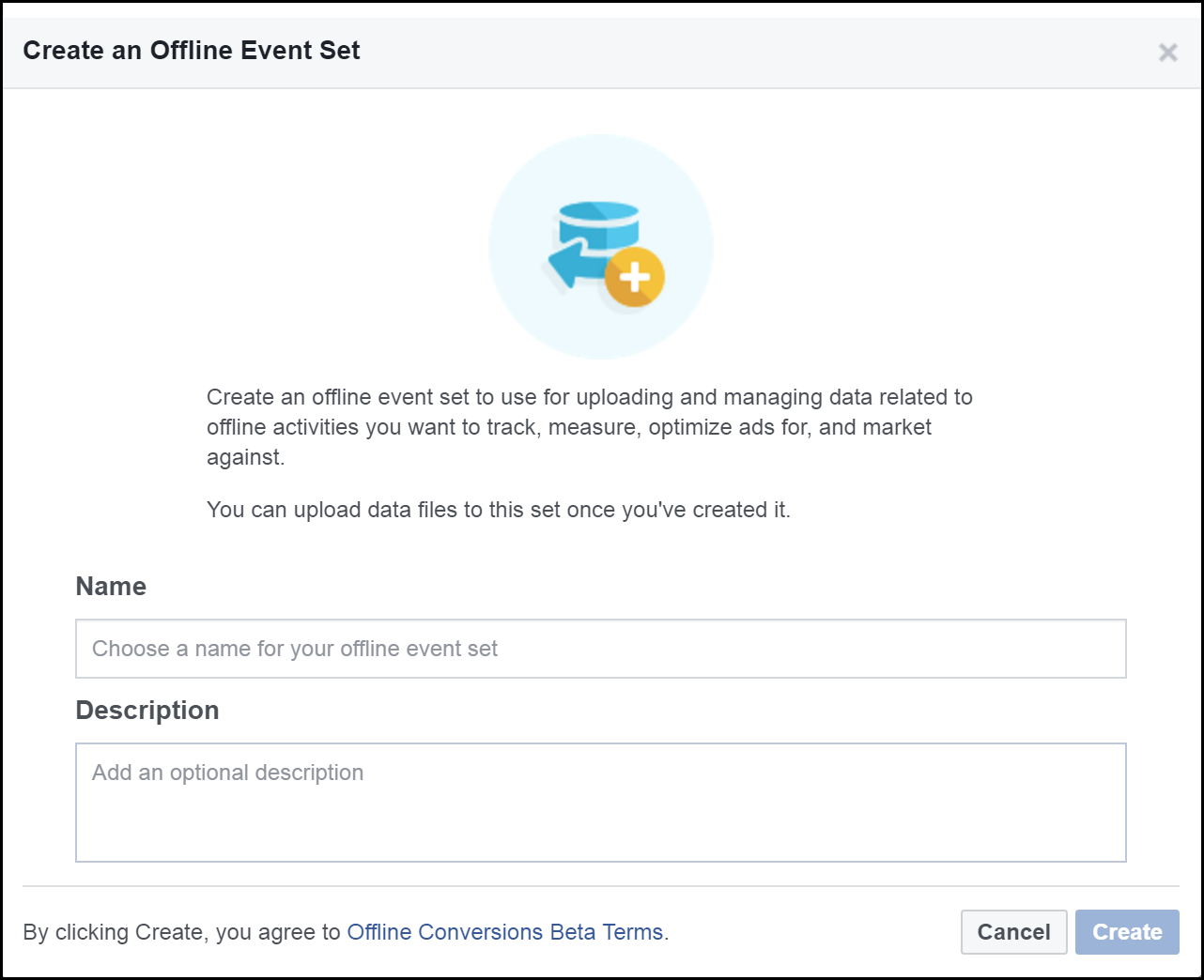 create offline event set