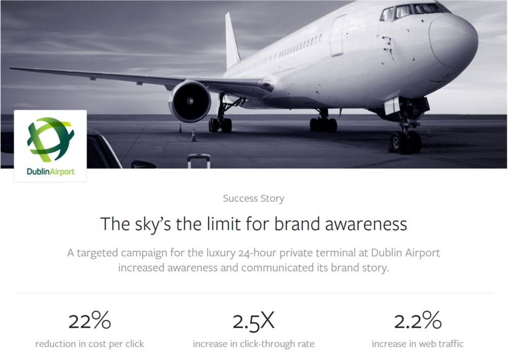 facebook case study platinum services dublin airport