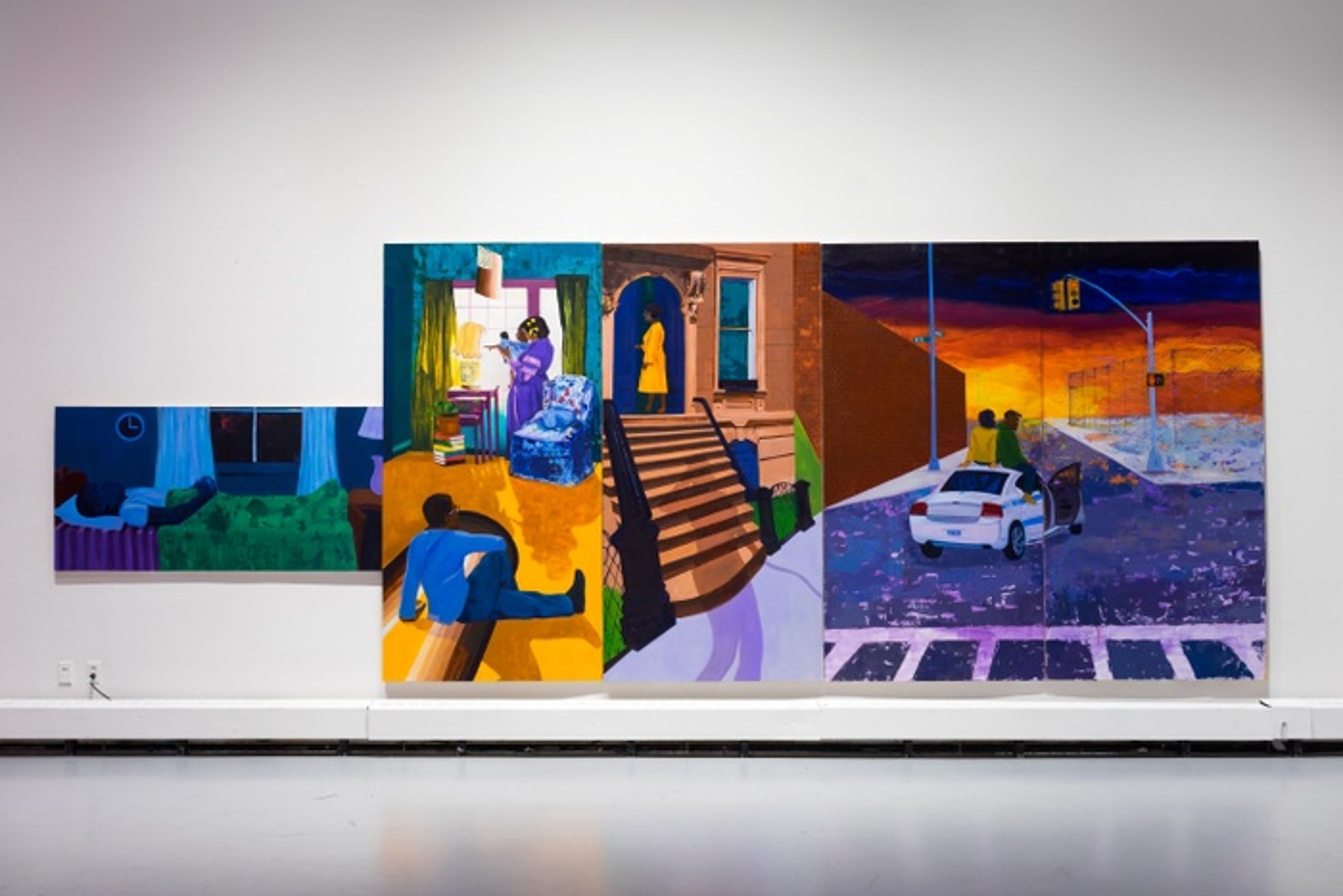 Installation image of Again, Always, Part 1: Painting/Printmaking MFA Thesis Show Group 1