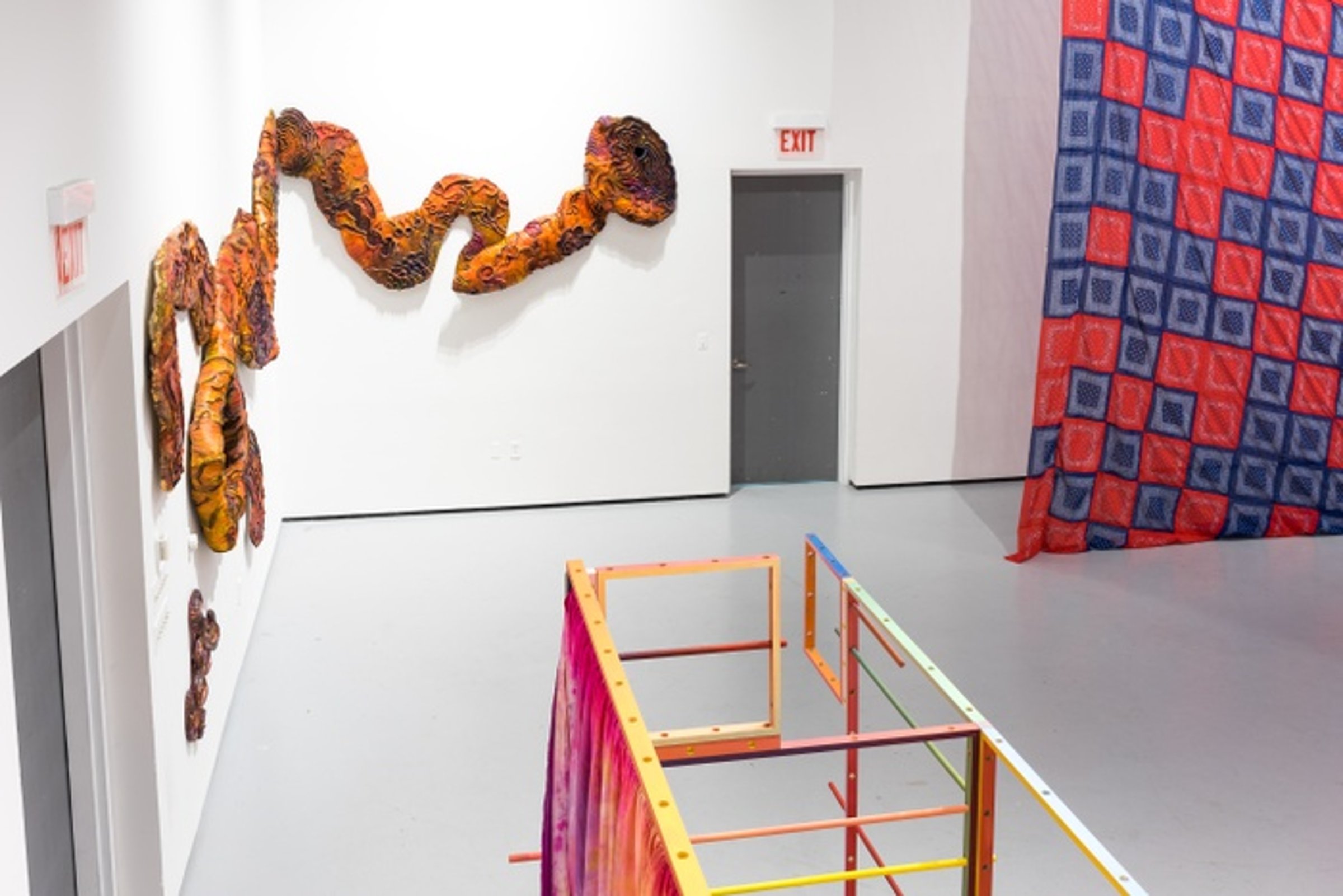 Installation image of Again, Always, Part 1: Painting/Printmaking MFA Thesis Show Group 1