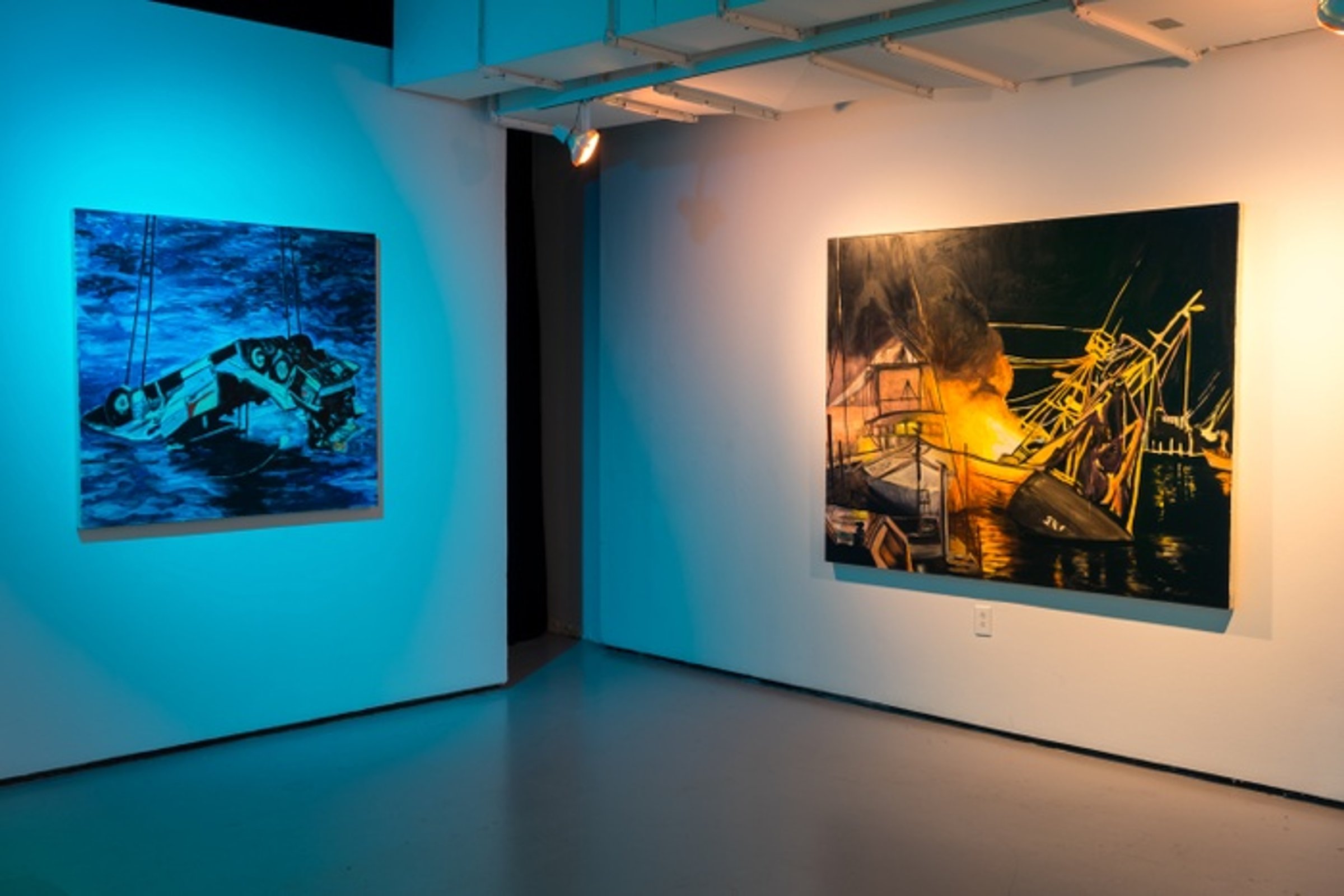 Installation image of Again, Always, Part 1: Painting/Printmaking MFA Thesis Show Group 1
