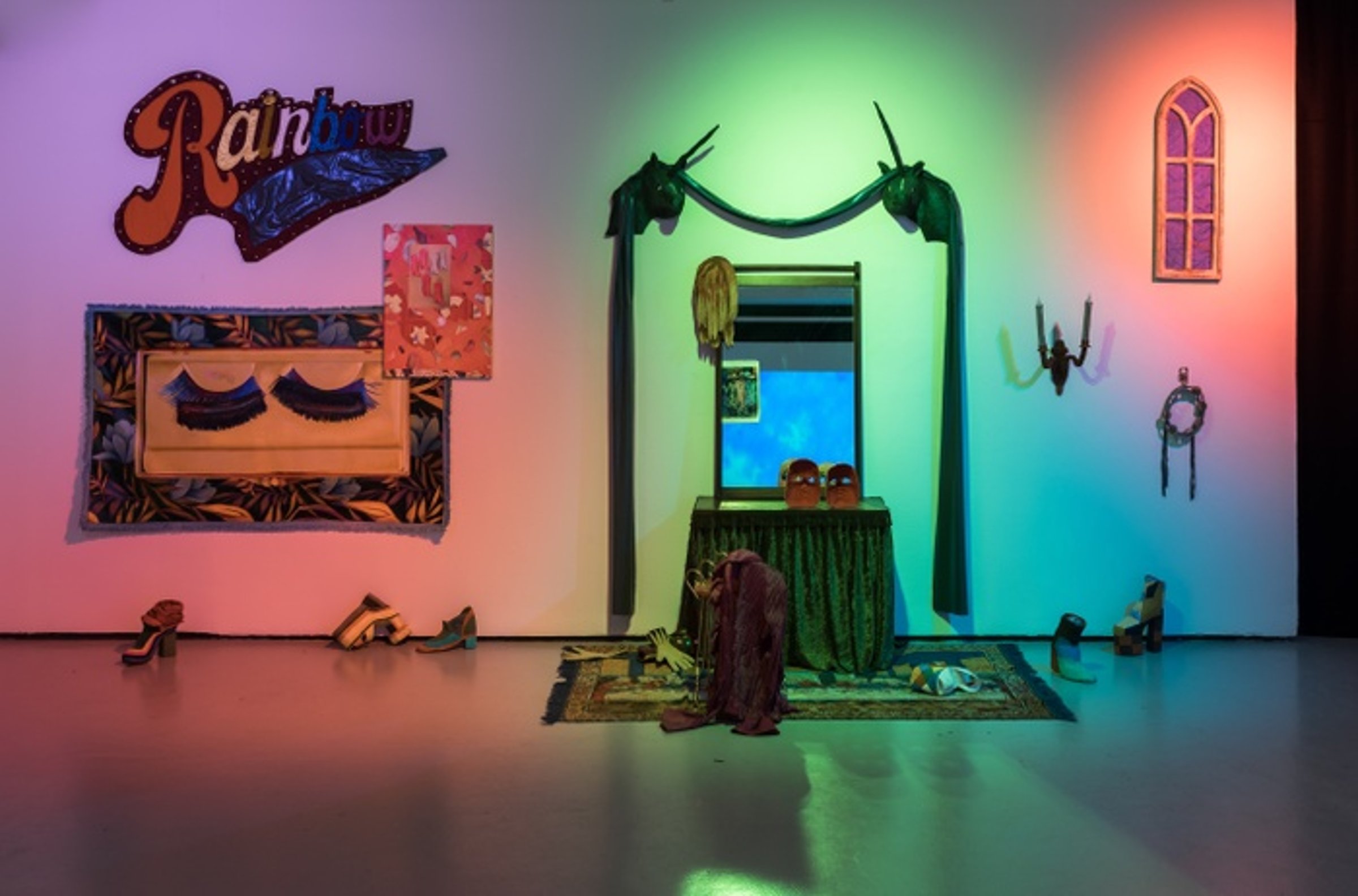 Installation image of Again, Always, Part 1: Painting/Printmaking MFA Thesis Show Group 1