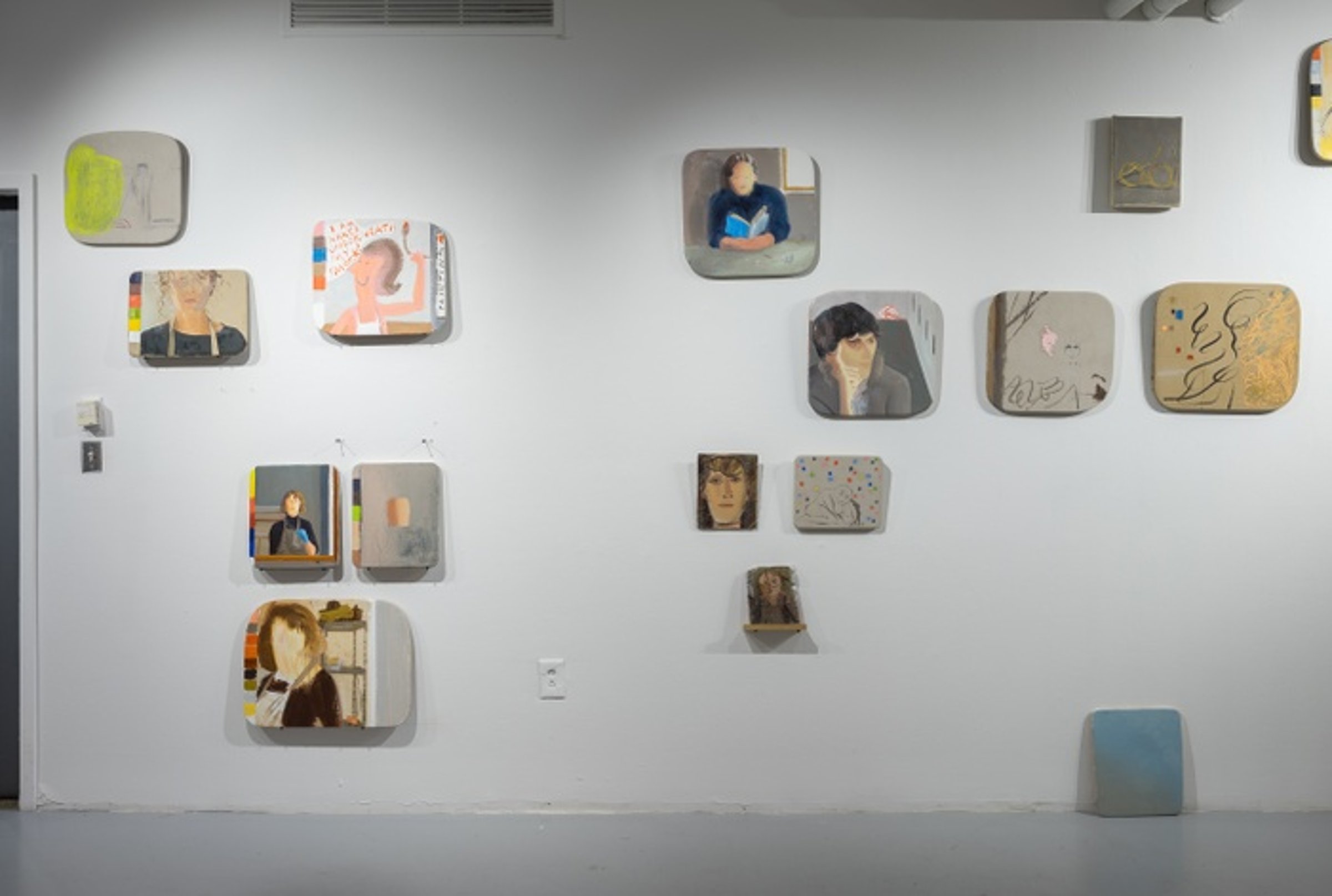 Installation image of Again, Always, Part 1: Painting/Printmaking MFA Thesis Show Group 1