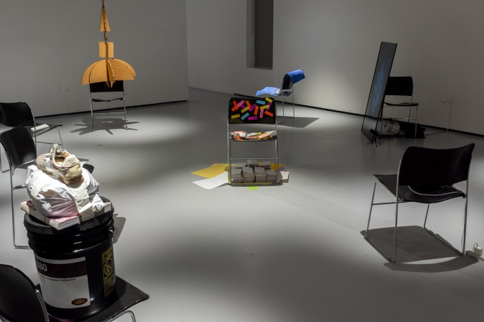 Installation image of Today a Reader: Graphic Design MFA Thesis Show