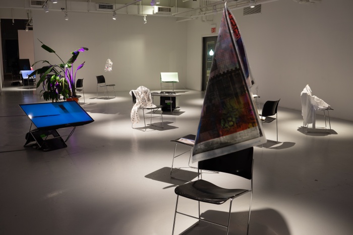 Installation image of Today a Reader: Graphic Design MFA Thesis Show