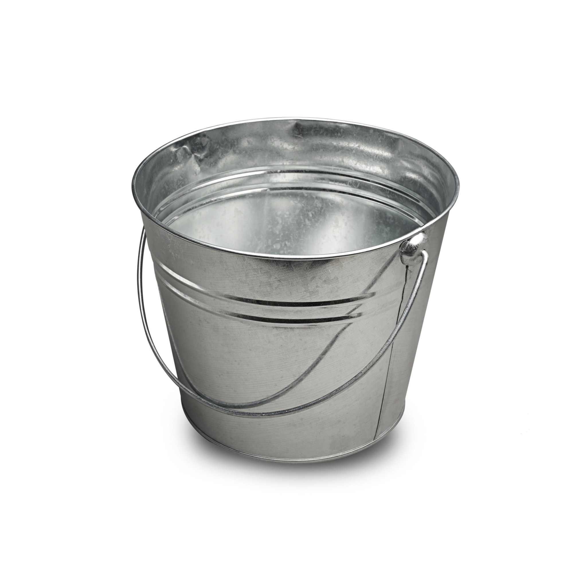 Large Metal Bucket - Galvanised