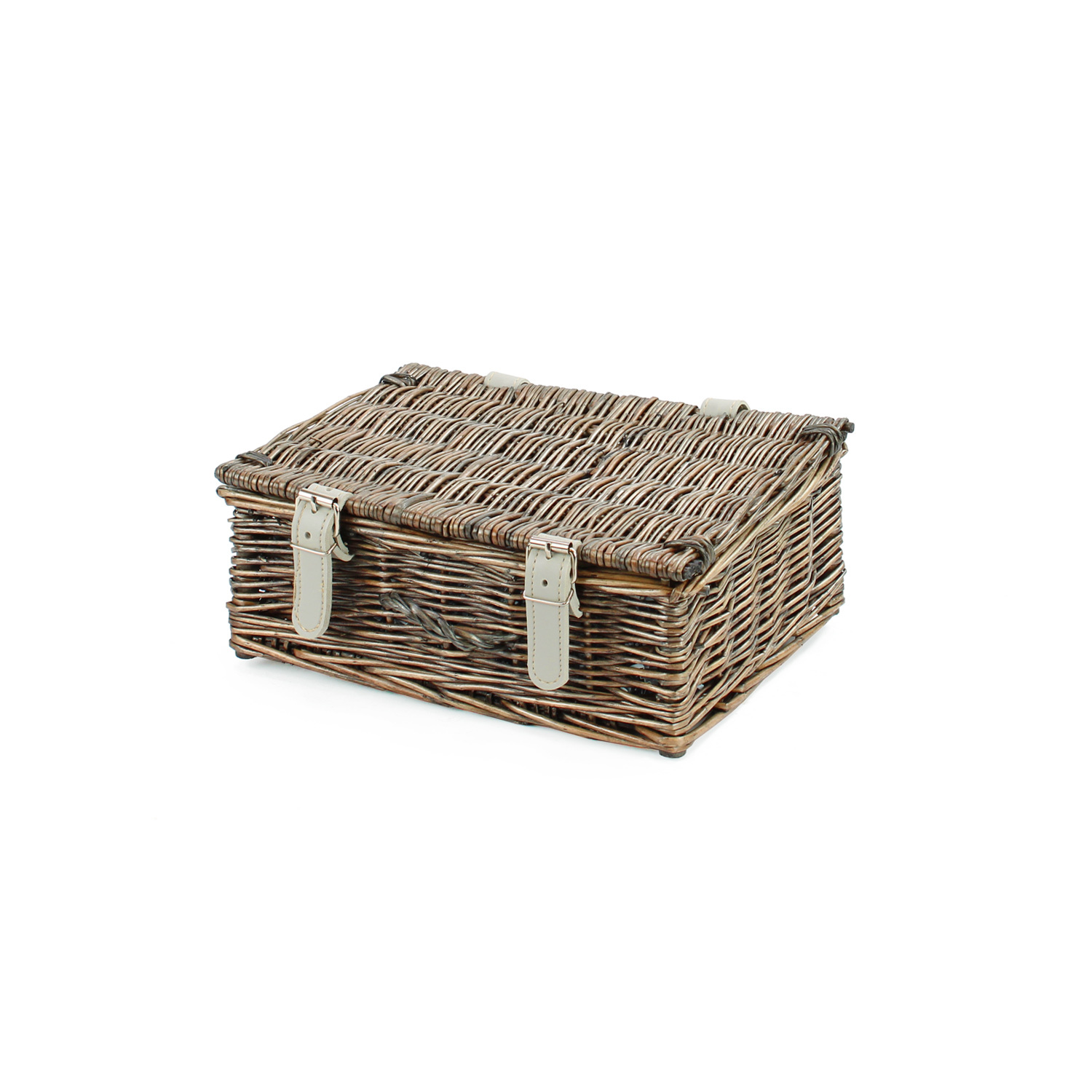 10 Inch Wicker Hamper Basket - Bronzed