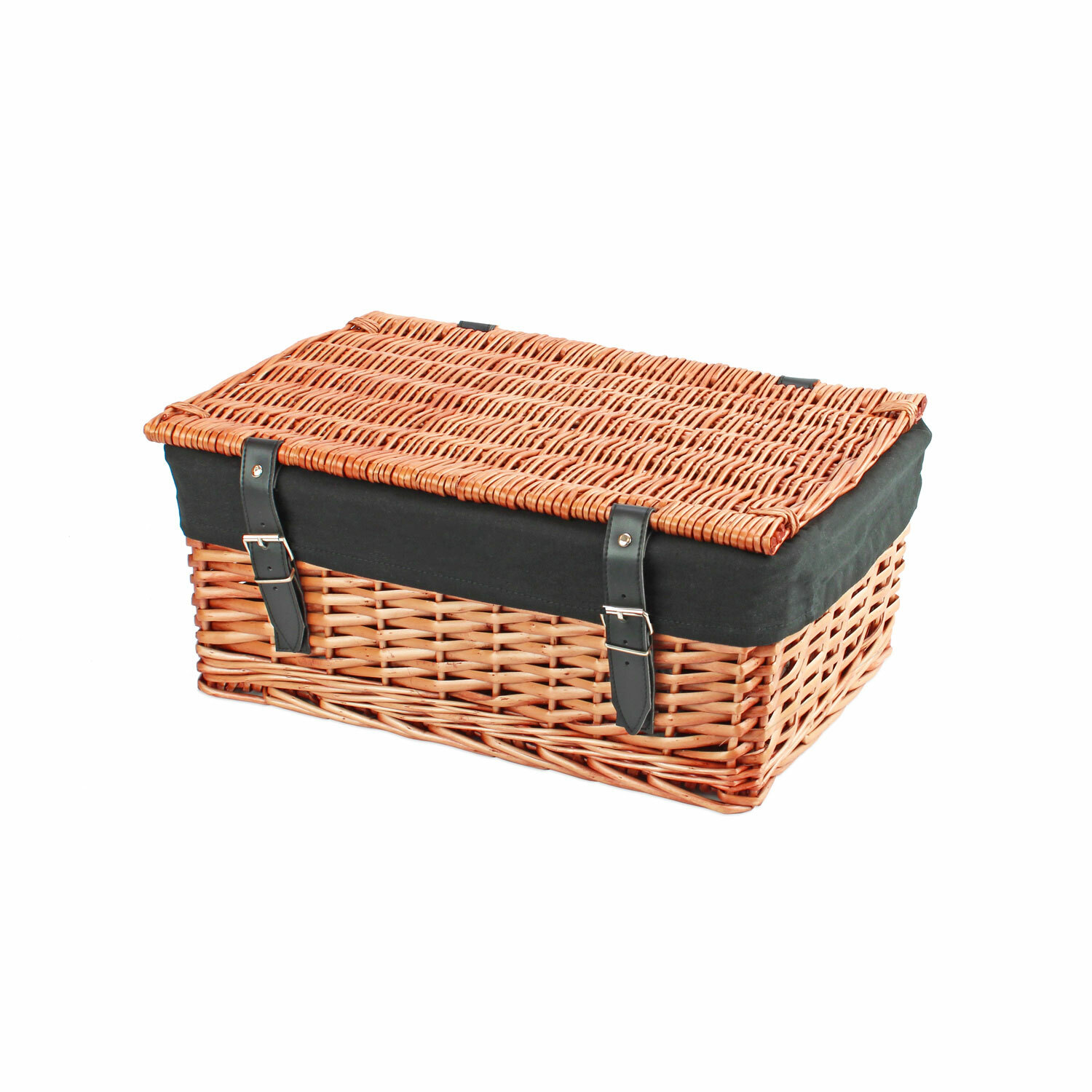 16 Inch Split Willow Hamper & Black Liner