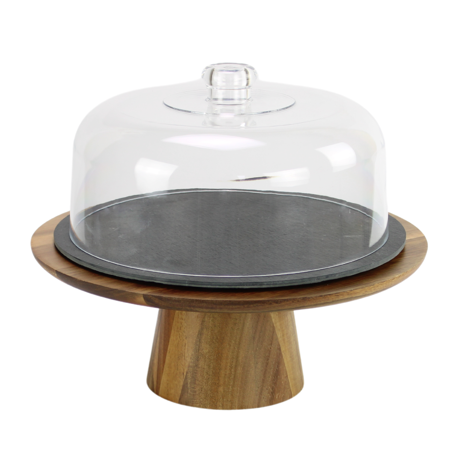 Acacia Cake Stand & Lid - Set 2