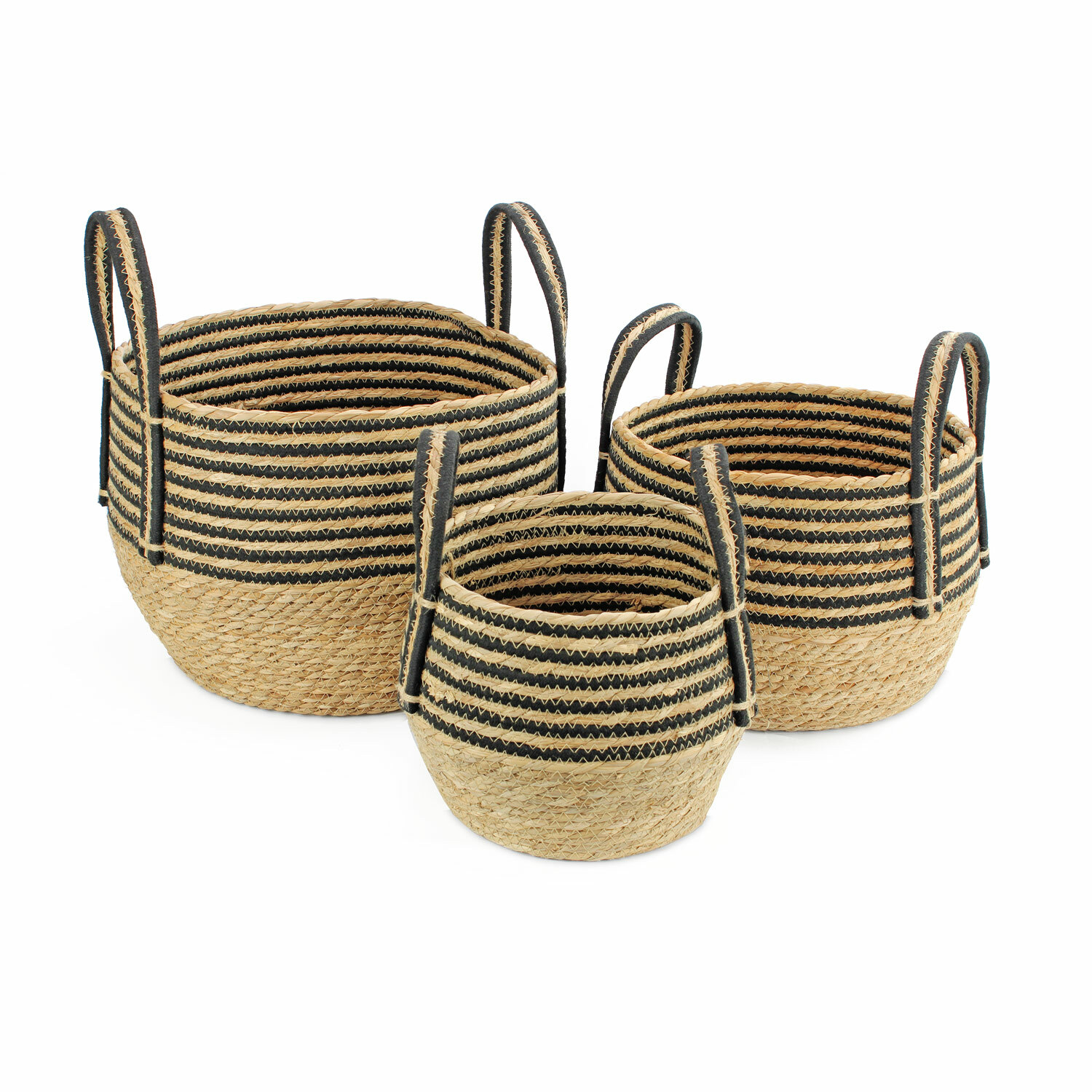 Set of 3 Seagrass Storage Baskets