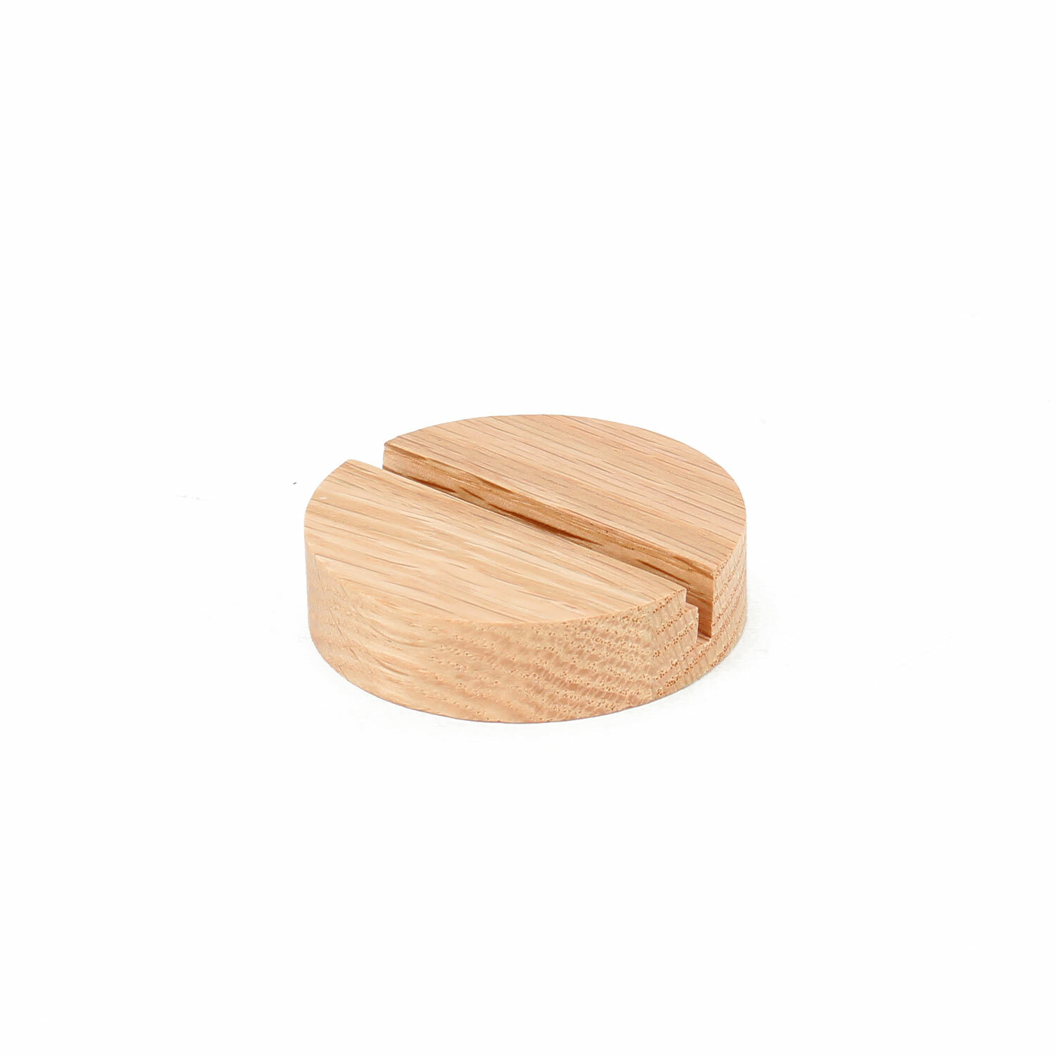 Small Round Oak Ticket Holder