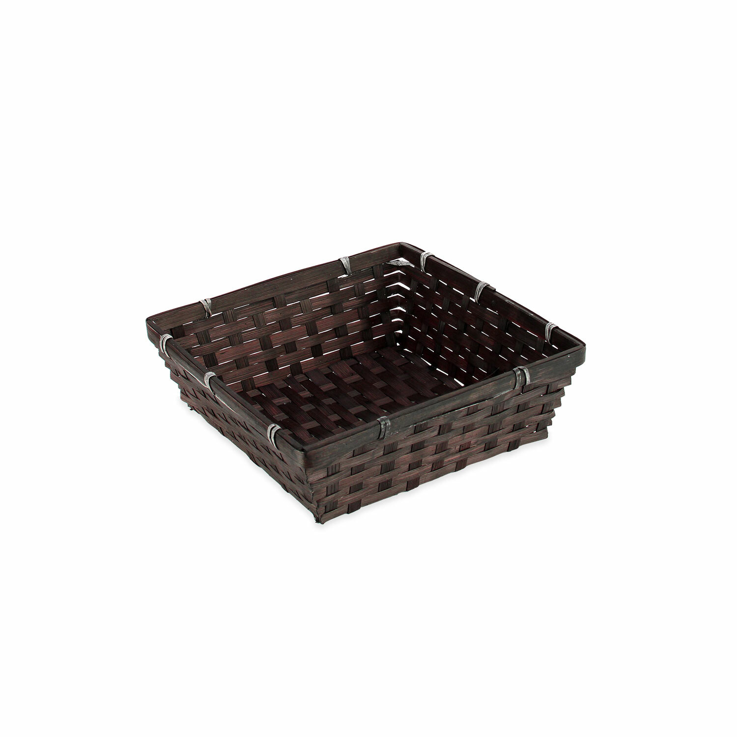 Square Dark Bamboo Tray