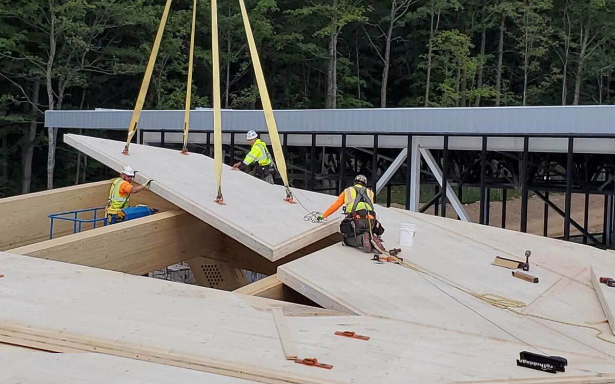 Bell mass timber installation