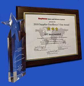 VPT Excellence Award from Raytheon small jpg