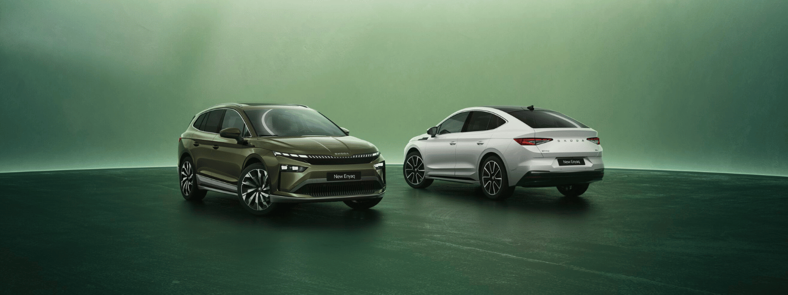 witte en groene auto