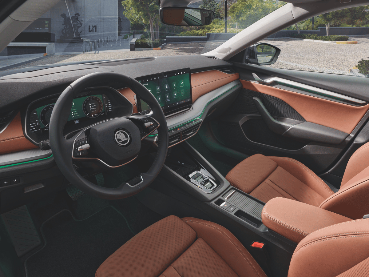 binnenkant auto met bruin