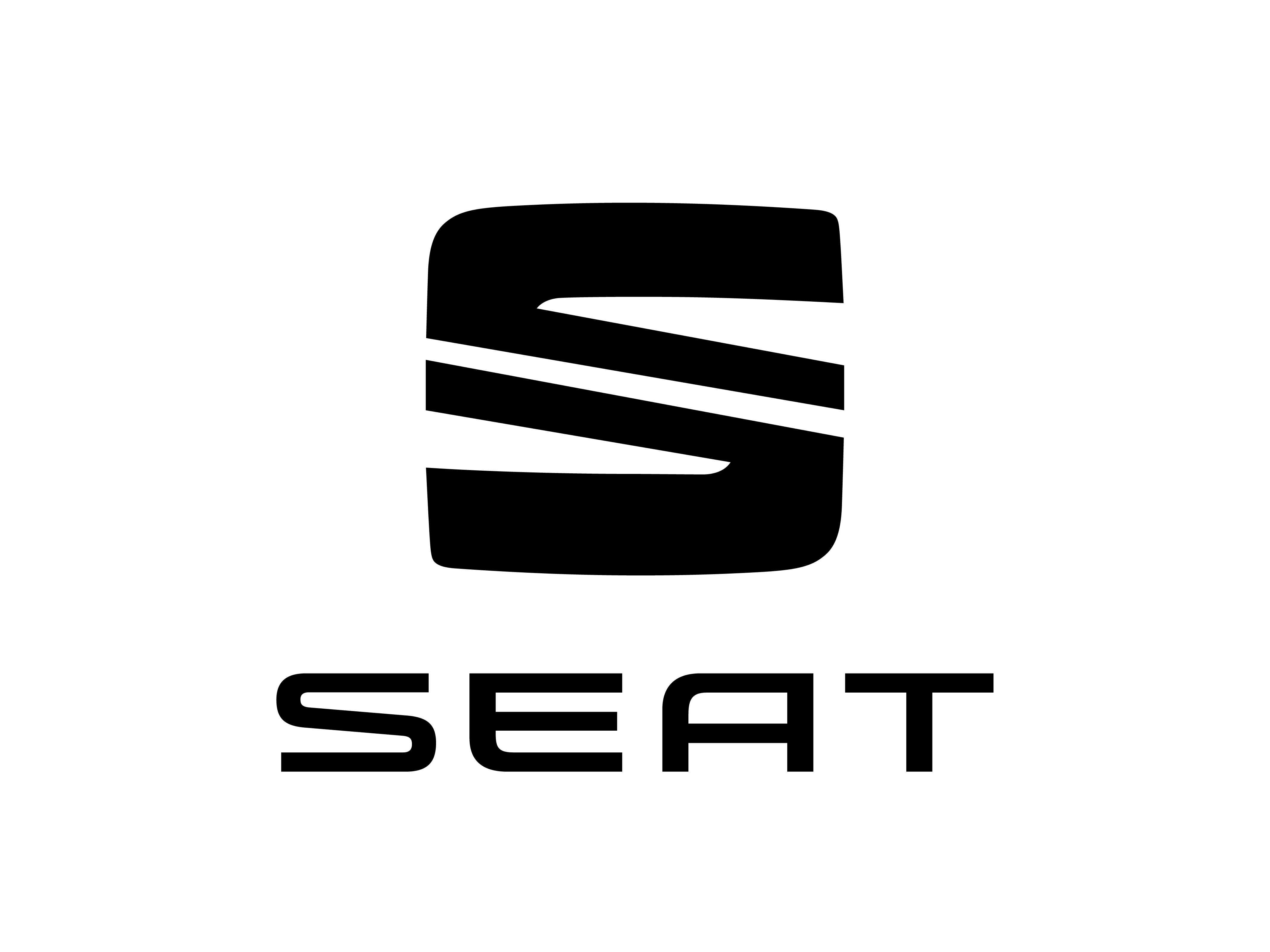 Logo Seat zwart wit zwart