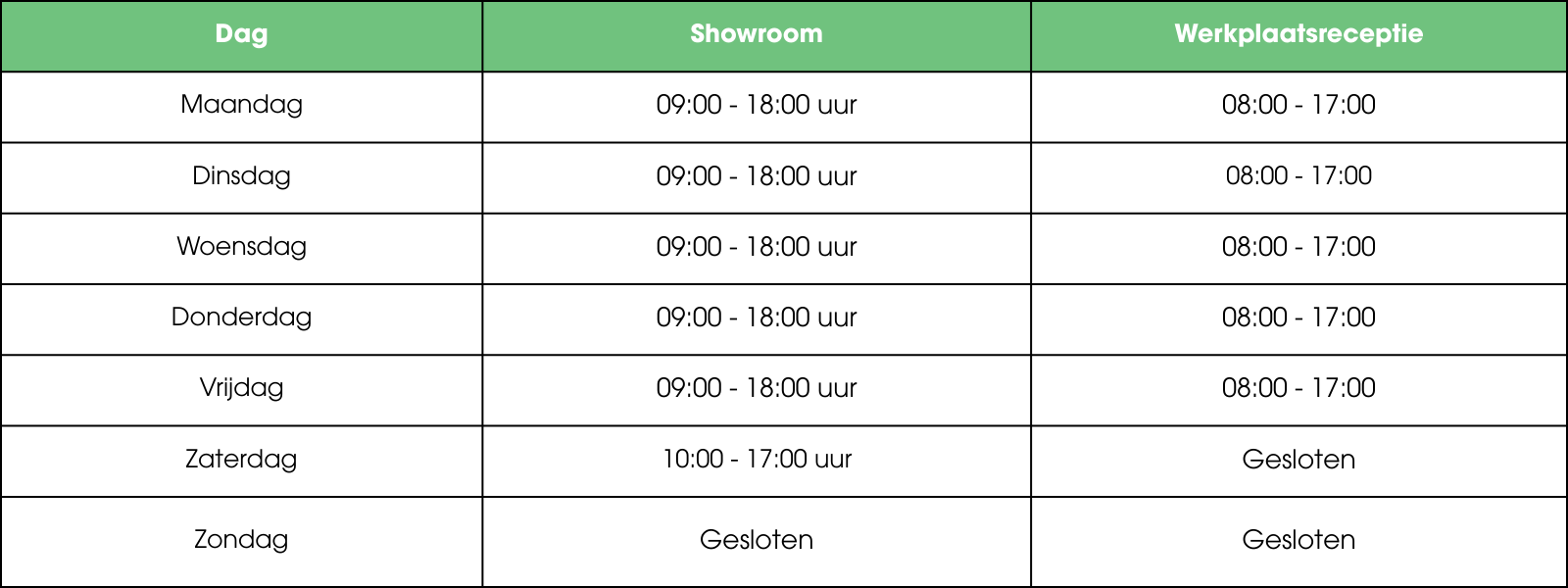 Wealer Venray openingstijden