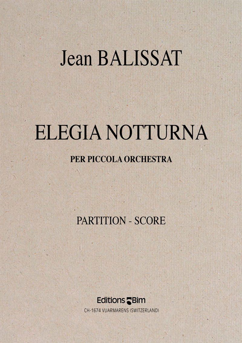 Balissat Jean Elegia Notturna Orchestra Orch30