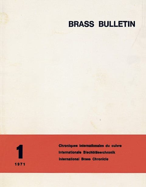 Brass Bulletin No 1 1971