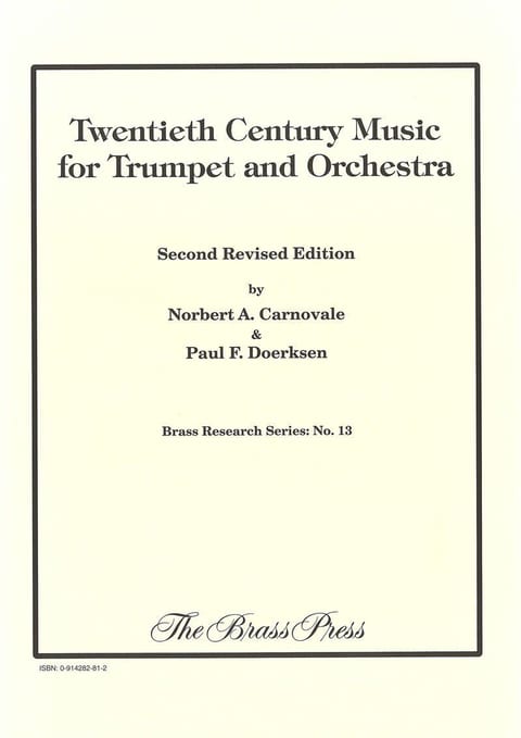 Carnovale Doerksen 20Th Century Music For Trumpet And Orchestra Br P5