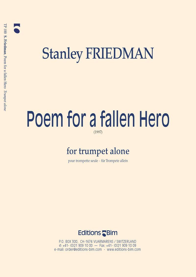Friedman Stanley Poem For A Fallen Hero Tp100