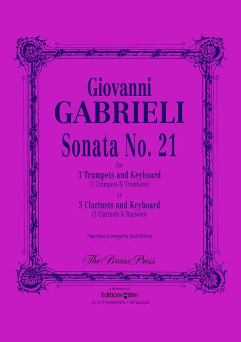 Gabrieli Giovanni Sonata No 21 Tp143