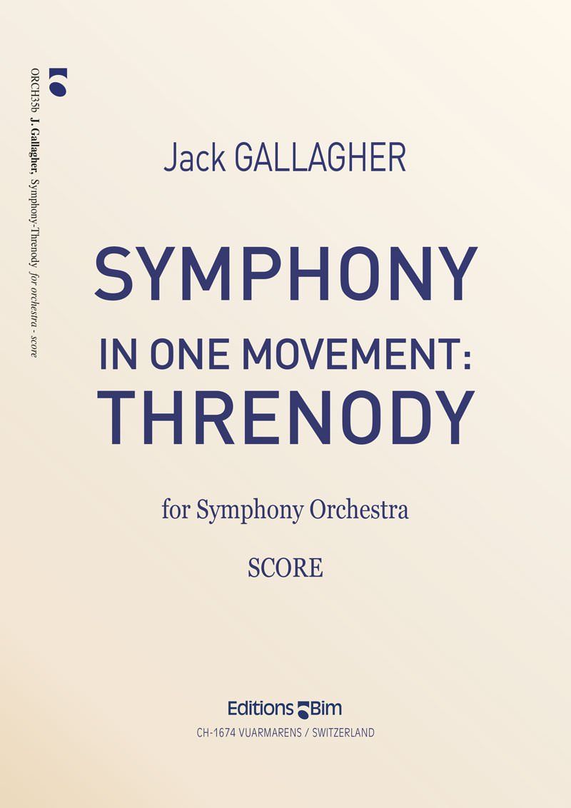 Gallagher Jack Symphony In One Mouvement Threnody Orch35