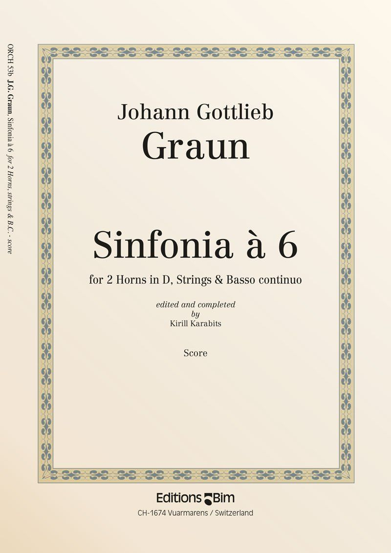 Graun Johann Sinfonia A 6 Orch53