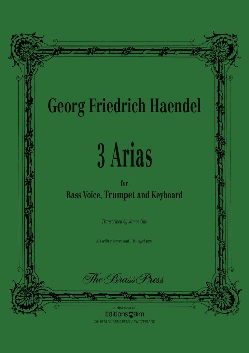 Haendel Georg Friedrich 3 Arias Bass Voice Tp149